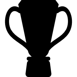 copa trofeo forma negra icono