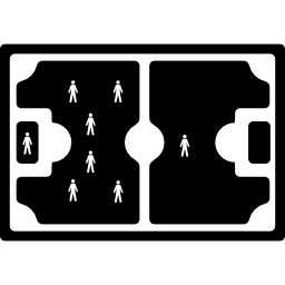 Football game field top view icon