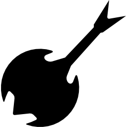 czarna sylwetka instrumentu muzycznego gitara ikona