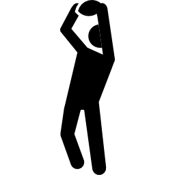 het silhouet van de rugbyspeler icoon