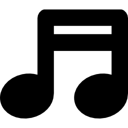 Double note thick outline icon