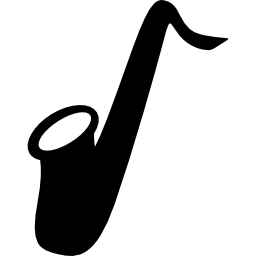silhouette de saxophone Icône
