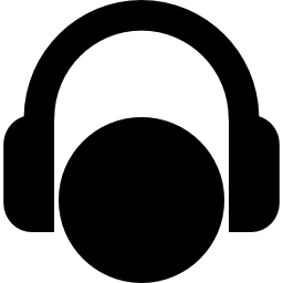 Circle head with headphones icon