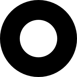 Circle button thick outline icon