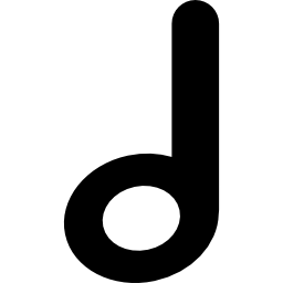 Single note outline icon