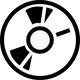 disque de musique avec des détails noirs Icône