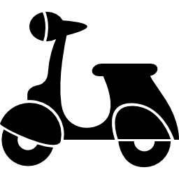 silueta de scooter vespa icono