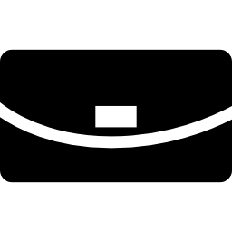 monedero rectangular con detalles blancos icono