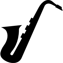silueta de vista lateral de saxofón icono