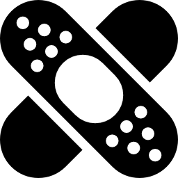 バツマークを形成するバンドエイド icon