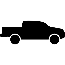 Pick up truck side view silhouette icon