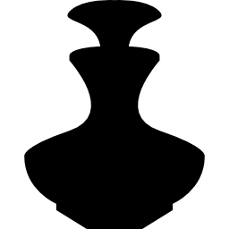 siluetta del vaso della fontana icona