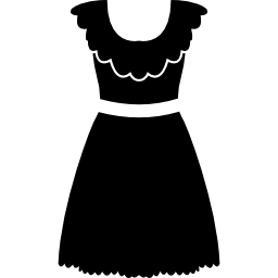 koronkowa sukienka z białym paskiem ikona