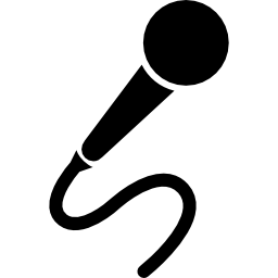 microfoon met draad icoon