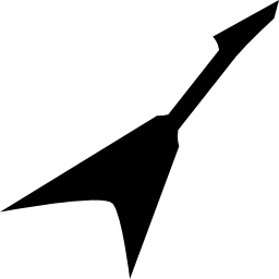 silueta de guitarra afilada triangular icono