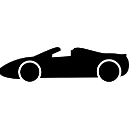 Sports car top down silhouette icon