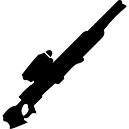 silueta de pistola de francotirador icono