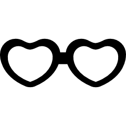 anteojos en forma de corazón icono