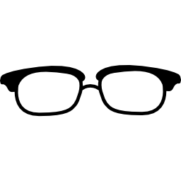 Half frame eyeglasses icon