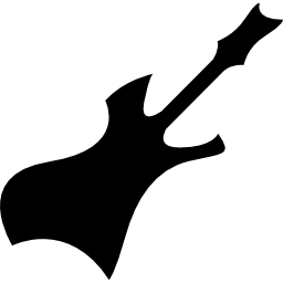 Electric guitar with irregular shape icon