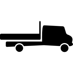 Delivery truck with cargo icon