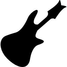 Bass guitar silhouette icon