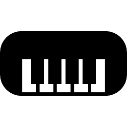 pianoforte con bordi arrotondati icona