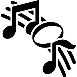 muzieknoten op een notenbalkvariant icoon