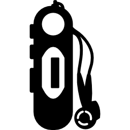 mp3-speler met koptelefoon icoon