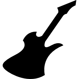 siluetta della chitarra elettrica di rockstar icona