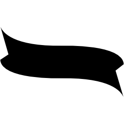 Ribbon black shape icon