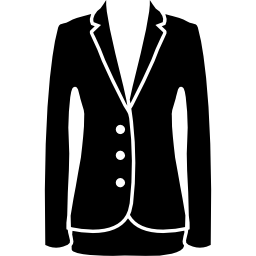 jacke elegante weibliche schwarze kleidung für das geschäft icon