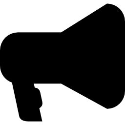 silhouette de l'outil d'amplification en noir Icône