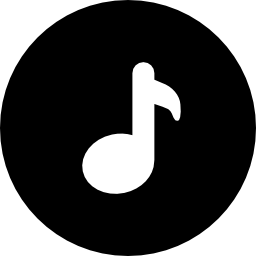 Музыкальная нота внутри круга иконка