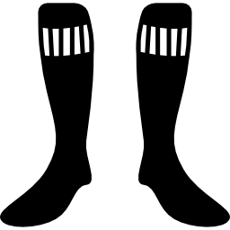 chaussettes longues de football Icône
