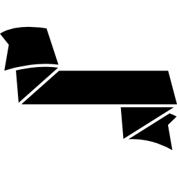 Ribbon dark shape icon