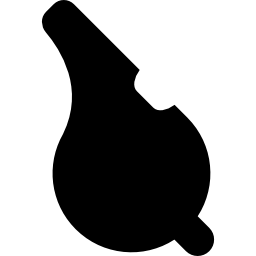 silhouette noire de sifflet Icône