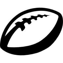 pallone da rugby icona