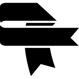 Ribbon black shape icon