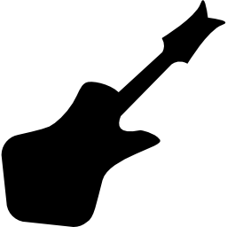 forme noire de guitare Icône