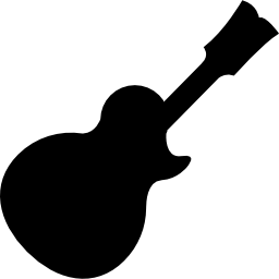 Music guitar black silhouette icon
