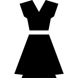 vestido negro femenino icono