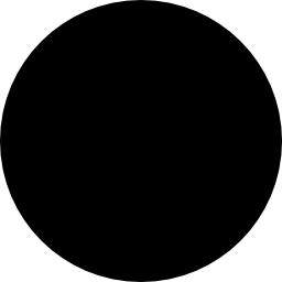 círculo en negro de una vista superior del tambor icono