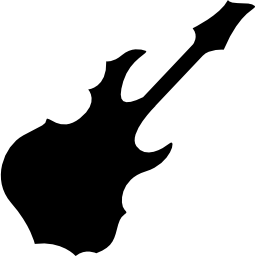 Electric guitar for heavy rock music icon
