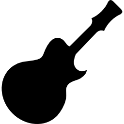 czarny kształt gitary ikona