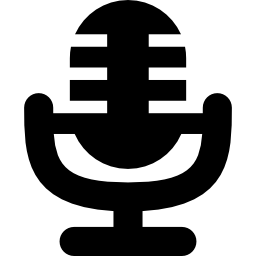 wariant czarnej sylwetki mikrofonu ikona
