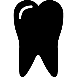 dentes em formato preto Ícone