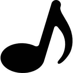 Musical note in black icon