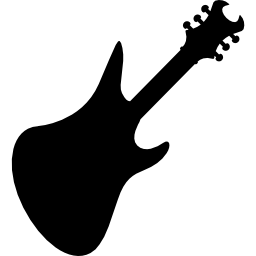 Bass guitar black silhouette icon