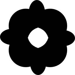 fiore a forma di nero icona